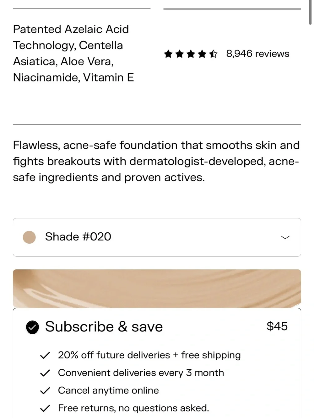 SkinShield Acne Safe Foundation - Picture 5 of 14